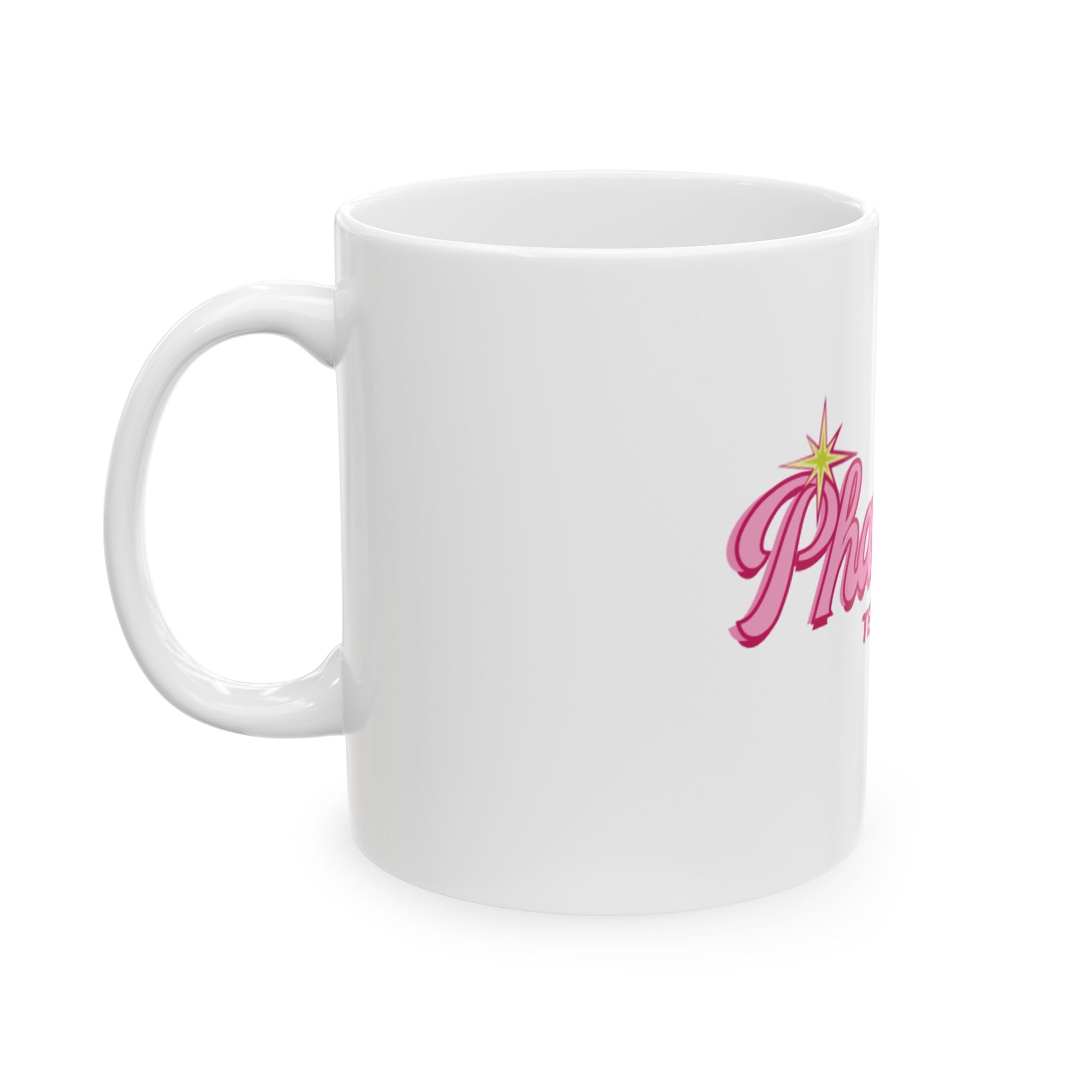 Pharmacy Tech Girl Ceramic Mug – Cute Pink Script Coffee Cup (11oz/15oz)