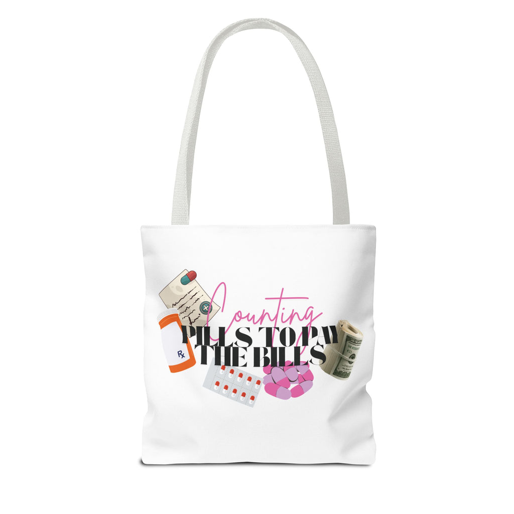Counting Pills Tote Bag – Pharmacist/Medical Nurse Medication Print