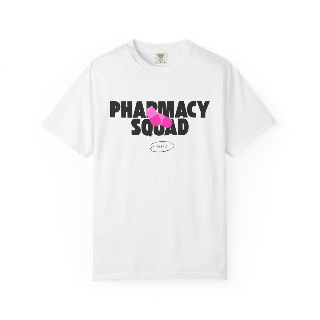 Pharmacy Squad T-Shirt — Cute Pink Pill Graphic Medical Team Tee