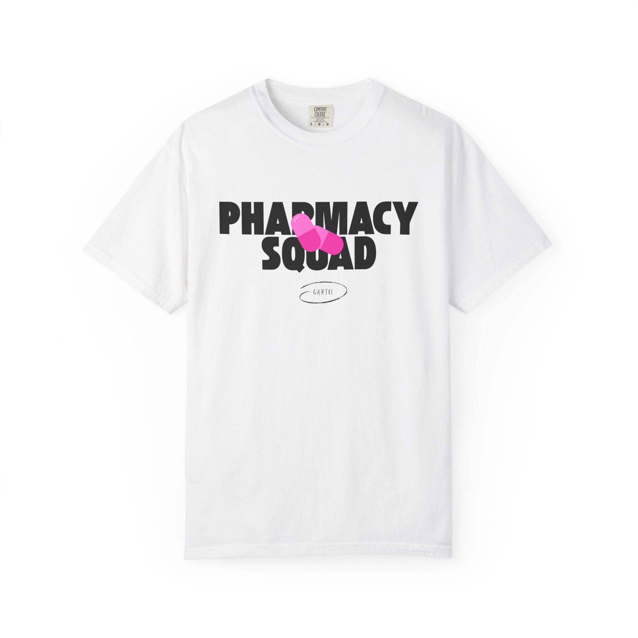 Pharmacy Squad T-Shirt — Cute Pink Pill Graphic Medical Team Tee