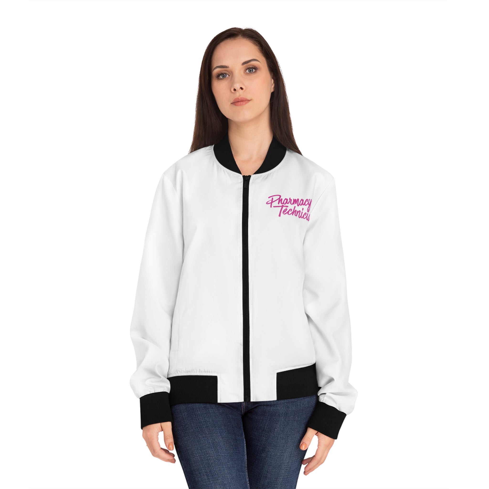Pharmacy Technician Bomber Jacket – Women's Embroidered Medical Jacket