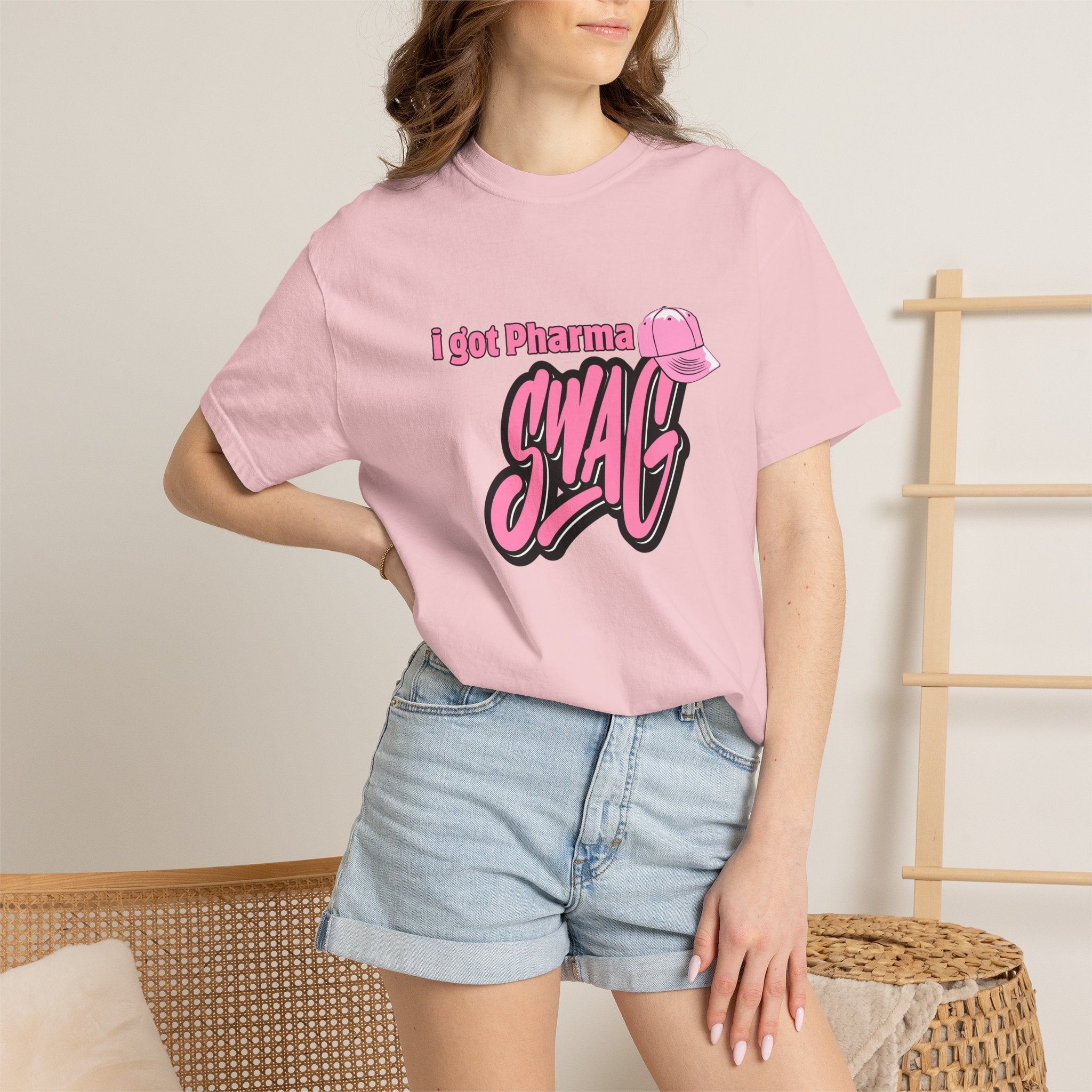 Pharma Swag T-Shirt — "I got Pharma SWAG" Pink Graphic Tee