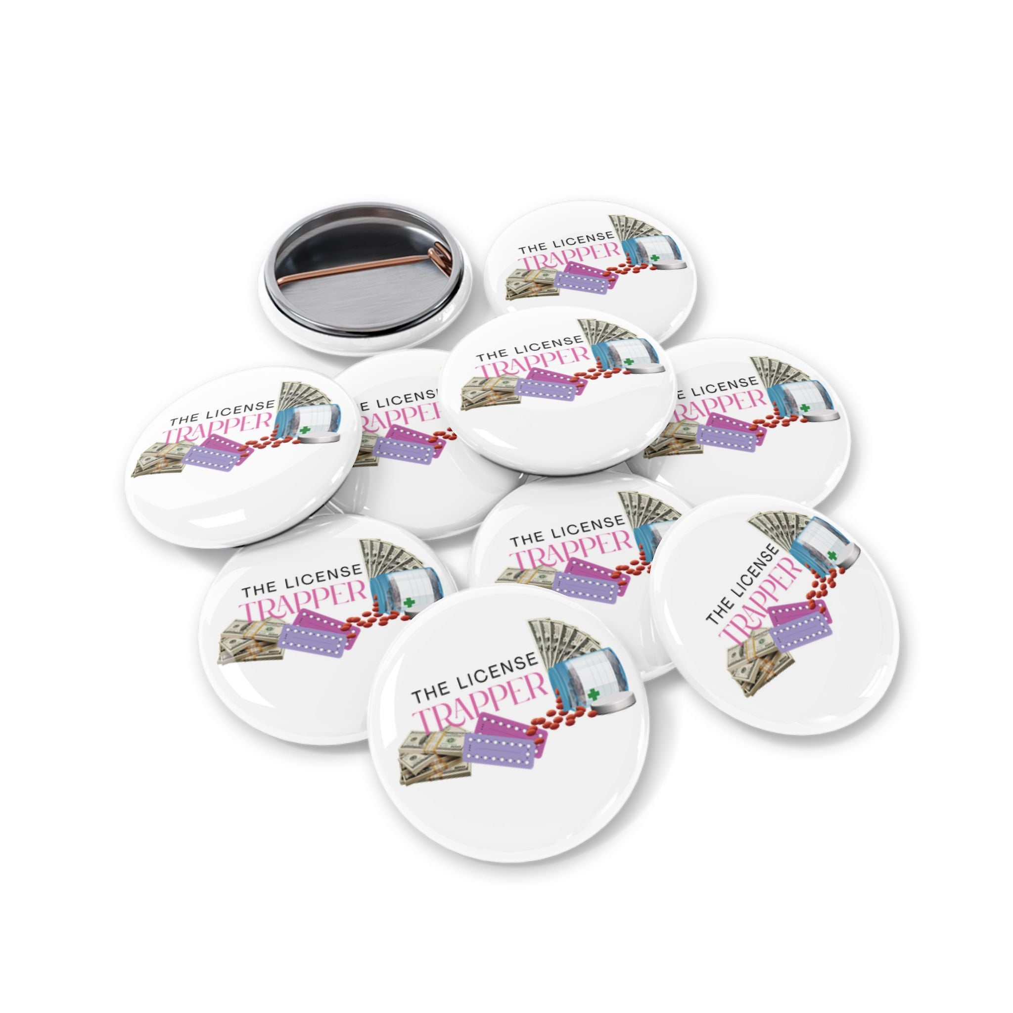 “The License Trapper” Round Pin Design