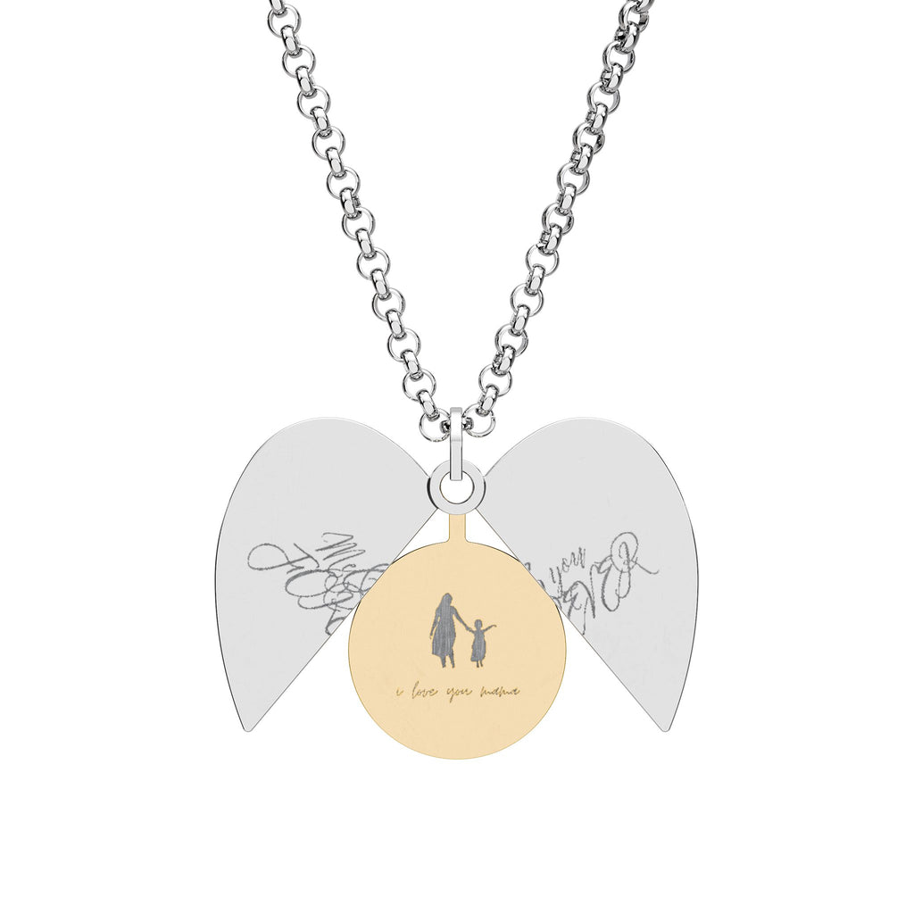 Hidden Message Heart Necklace — Engraved Secret Message Pendant
