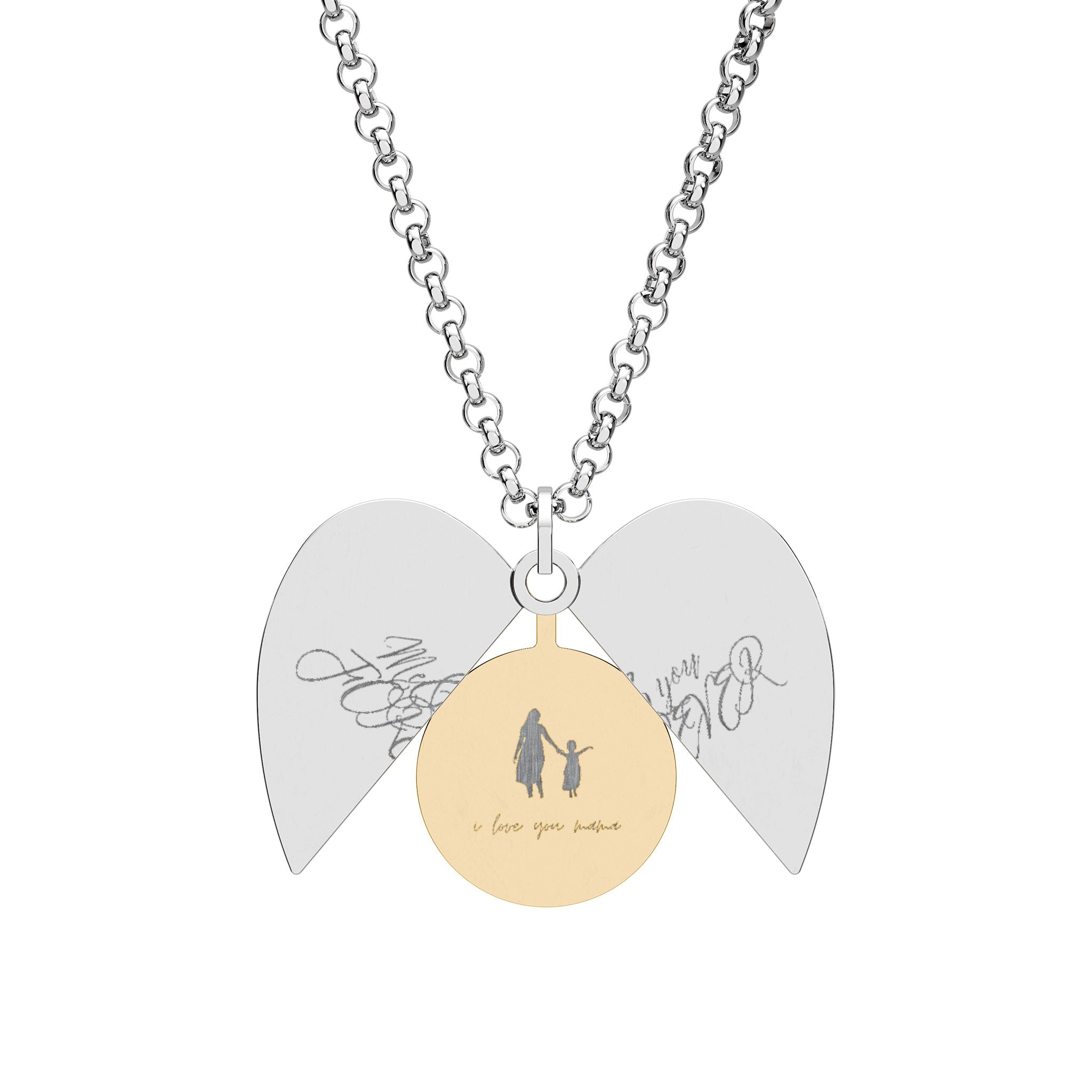Hidden Message Heart Necklace — Engraved Secret Message Pendant