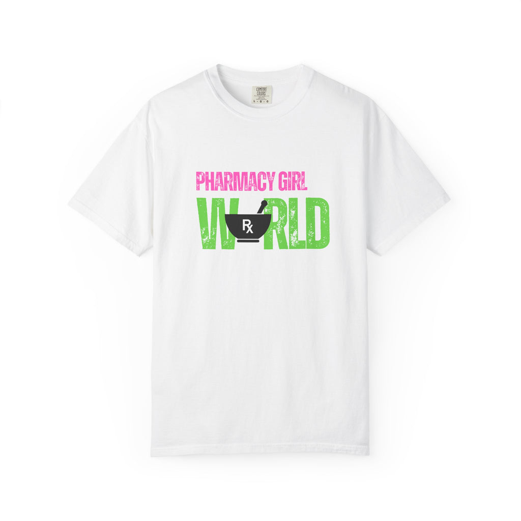 Pharmacy Girl World T-Shirt – RX Graphic Tee for Pharmacists