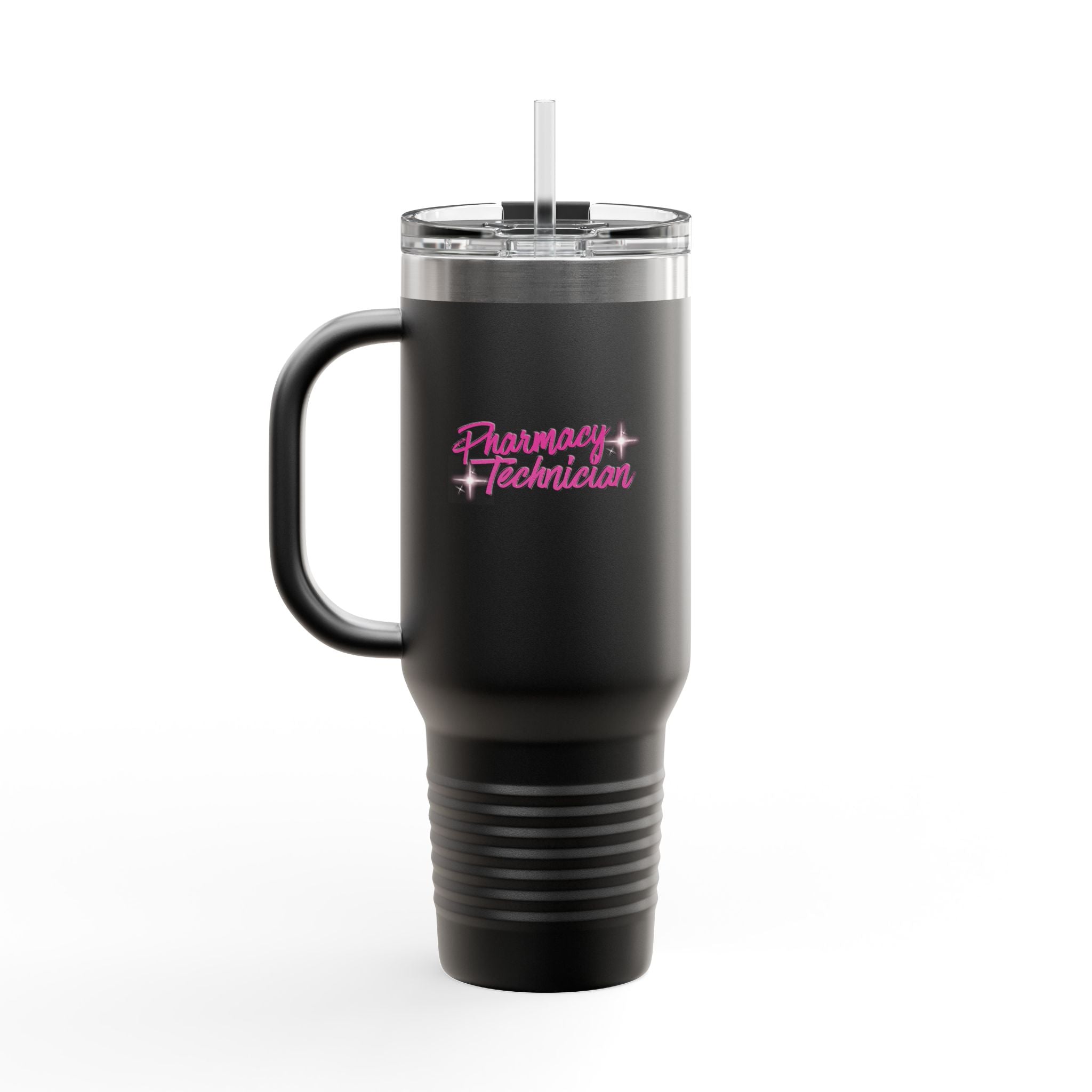 Pharmacy Technician 40oz Insulated Travel Mug – Pink Script