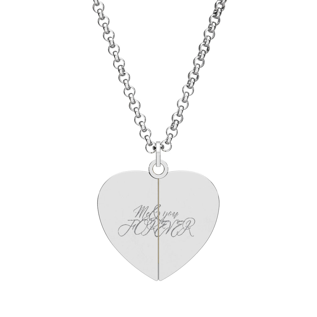 Hidden Message Heart Necklace — Engraved Secret Message Pendant