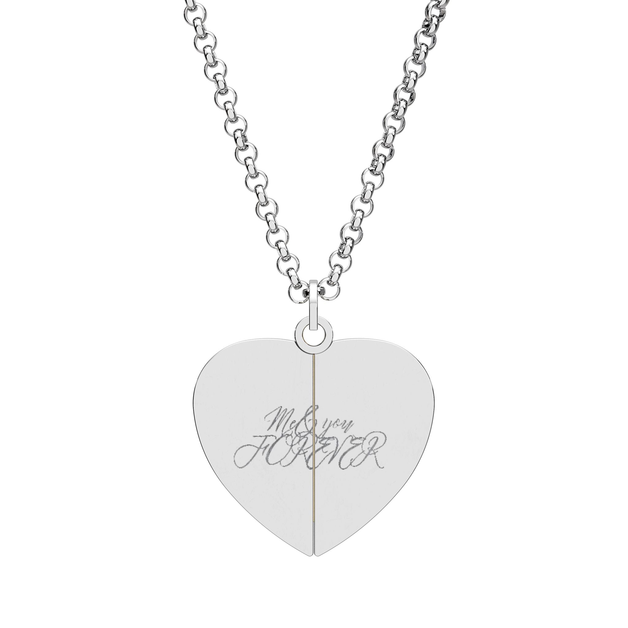 Hidden Message Heart Necklace — Engraved Secret Message Pendant