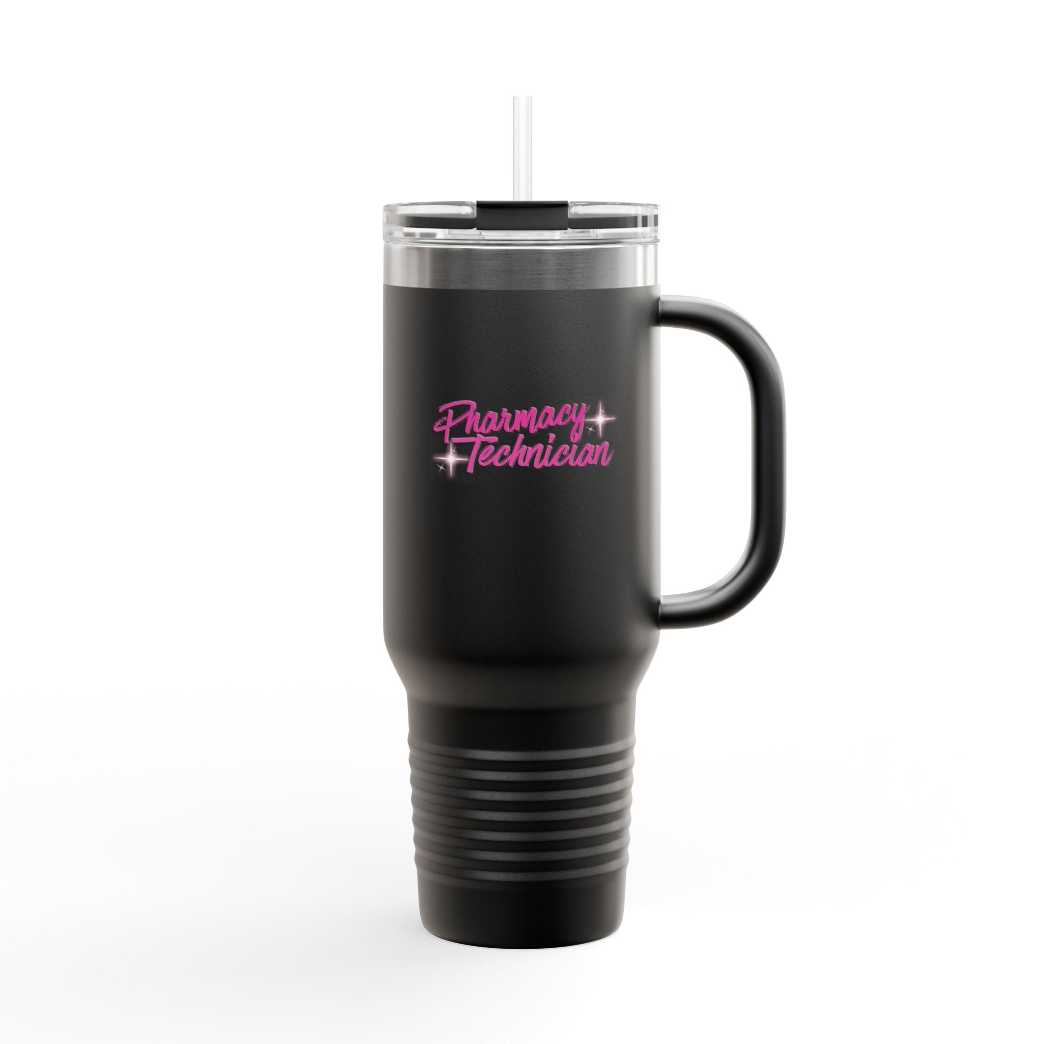 Pharmacy Technician 40oz Insulated Travel Mug – Pink Script