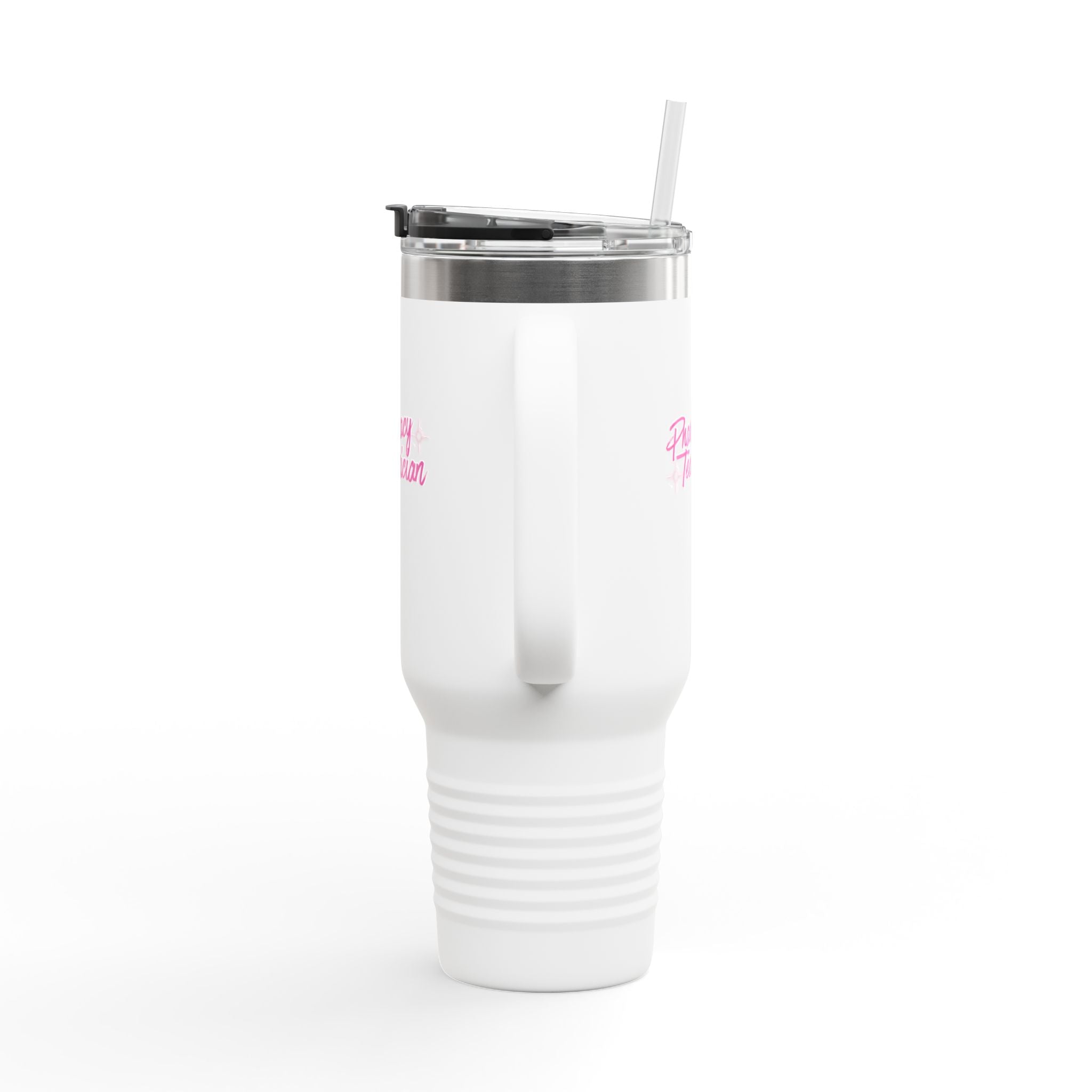 Pharmacy Technician 40oz Insulated Travel Mug – Pink Script
