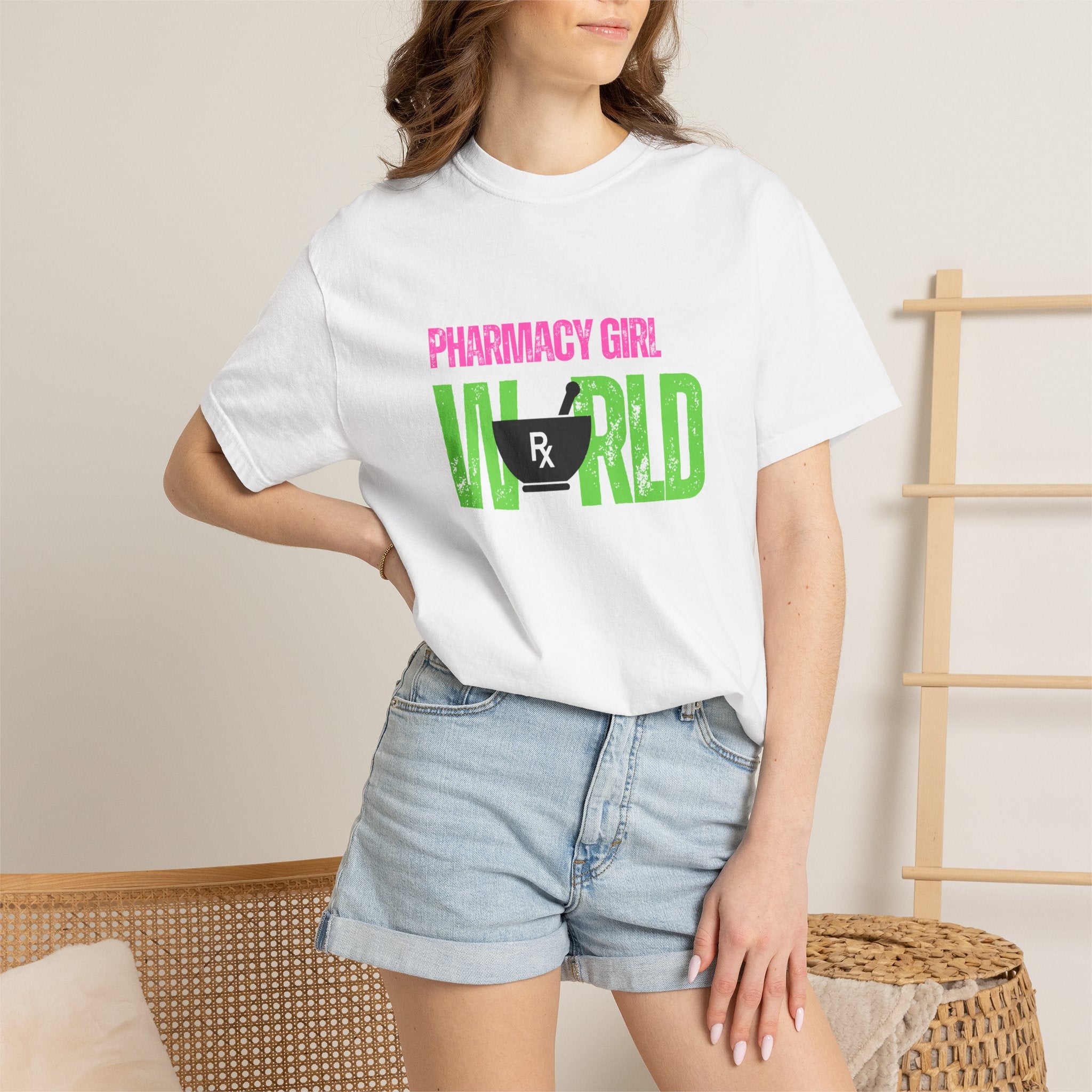 Pharmacy Girl World T-Shirt – RX Graphic Tee for Pharmacists