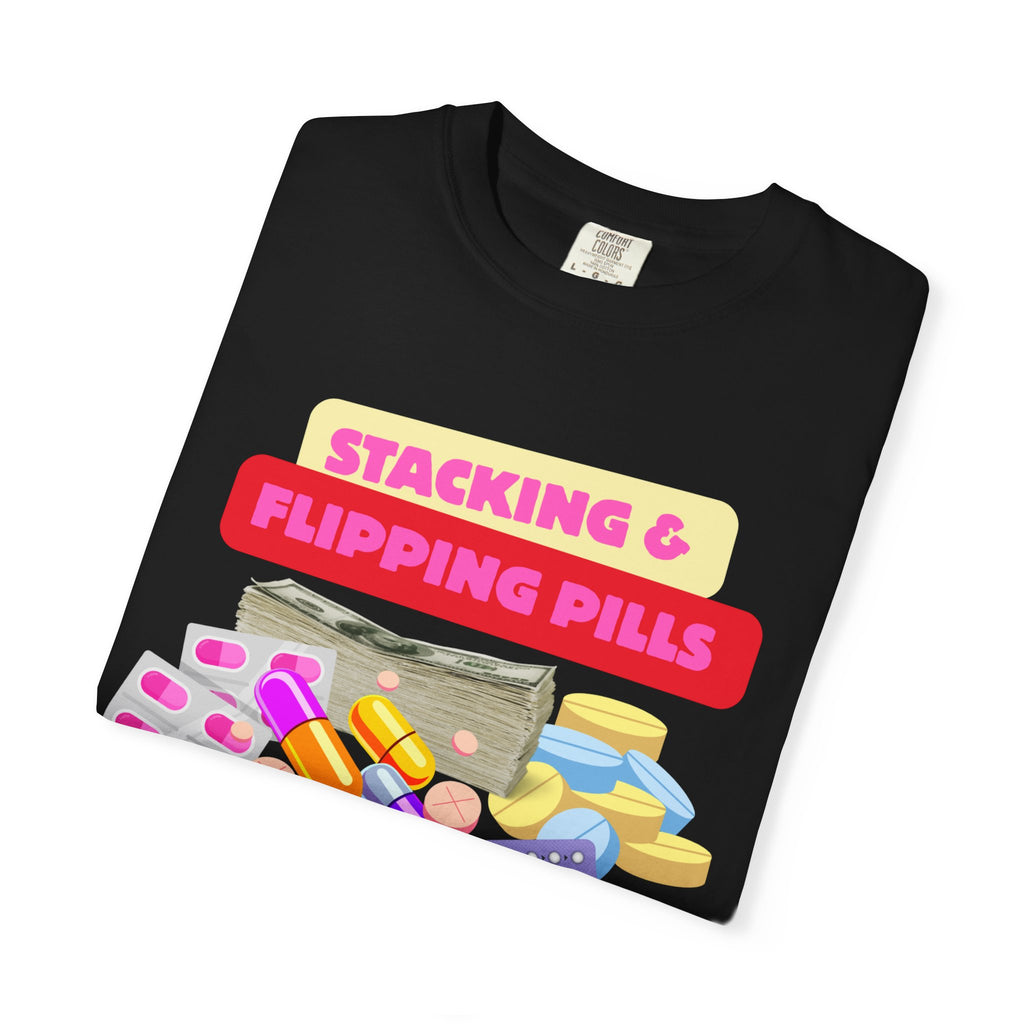 Stacking & Flipping Pills Graphic T-Shirt