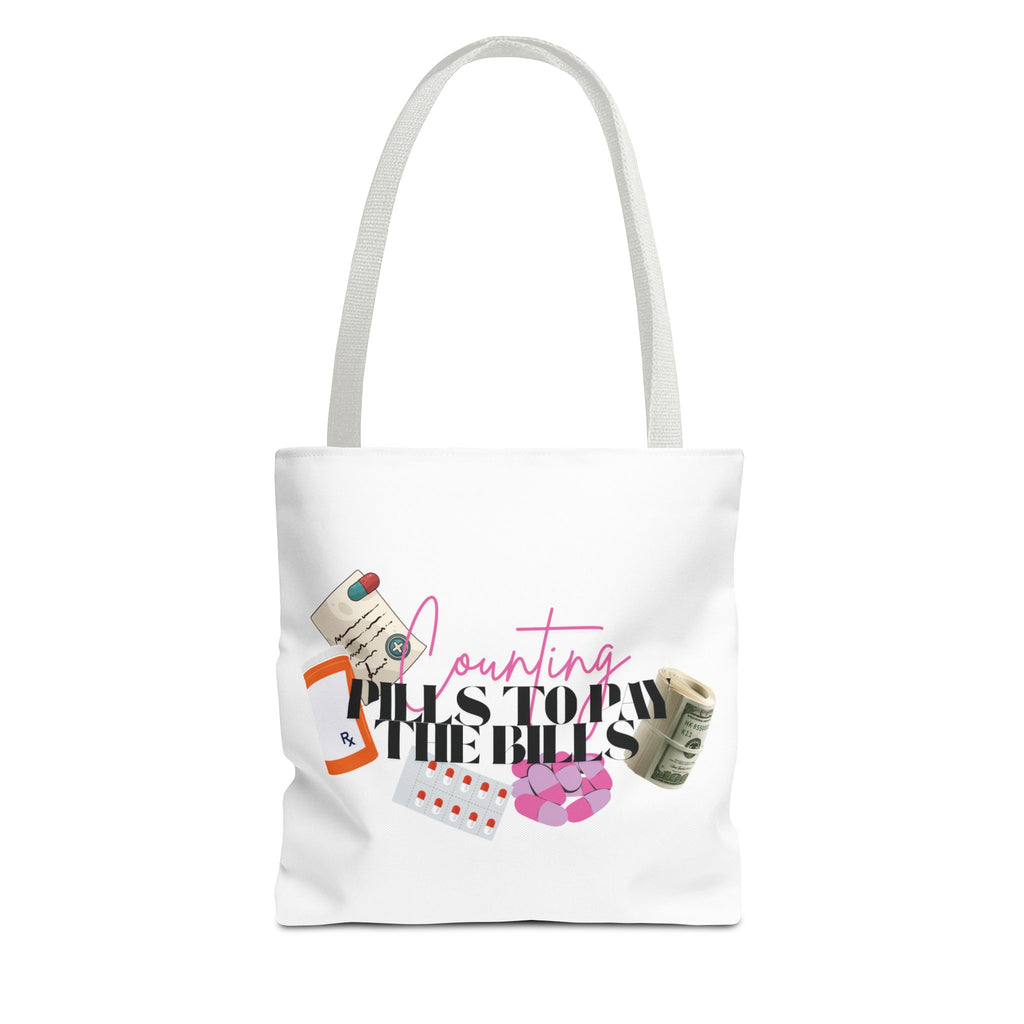 Counting Pills Tote Bag – Pharmacist/Medical Nurse Medication Print