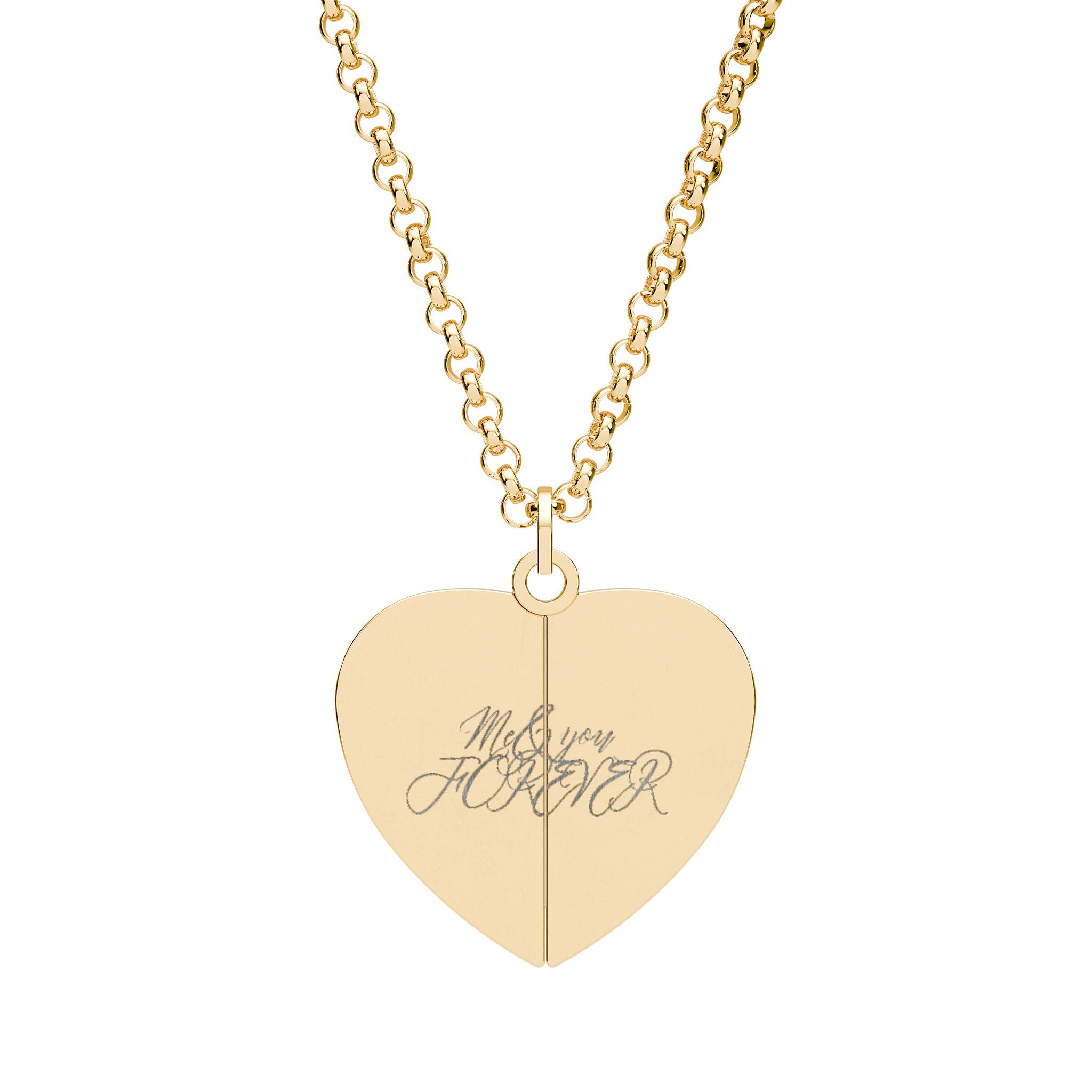 Hidden Message Heart Necklace — Engraved Secret Message Pendant