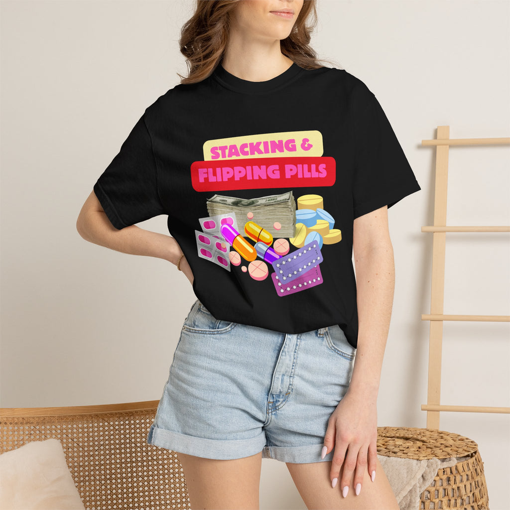 Stacking & Flipping Pills Graphic T-Shirt