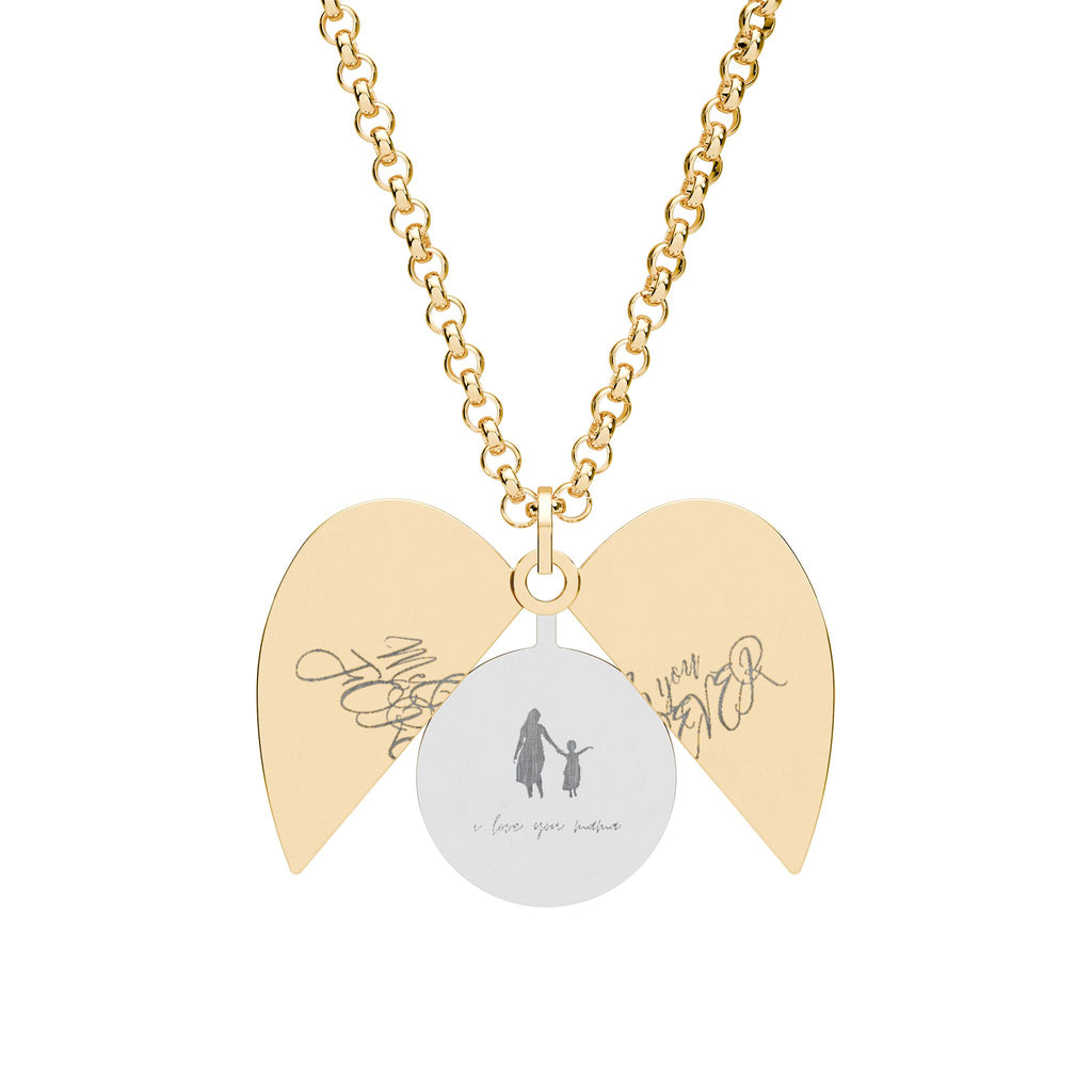 Hidden Message Heart Necklace — Engraved Secret Message Pendant