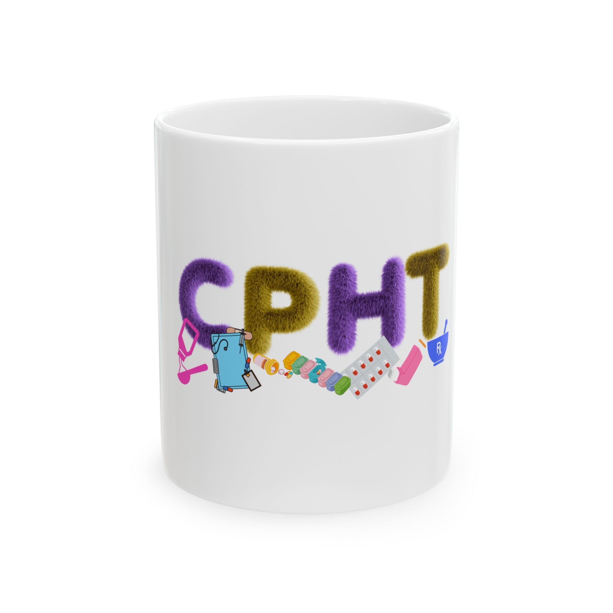 Pharmacy Technician Mug – Cute Pharmacist Pill Art Ceramic Coffee Cup (11oz/15oz)