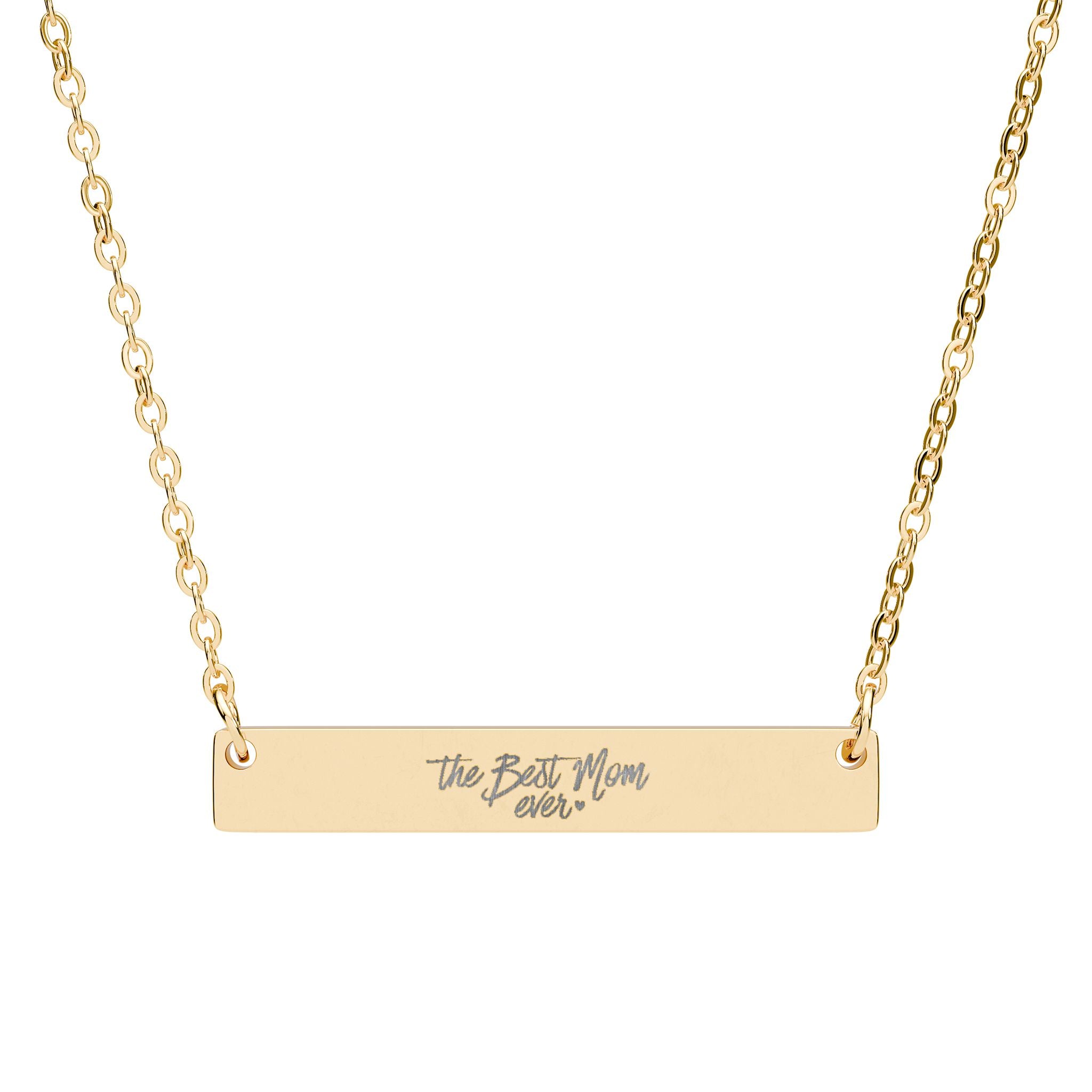 Horizontal Bar Necklace (Engraving)