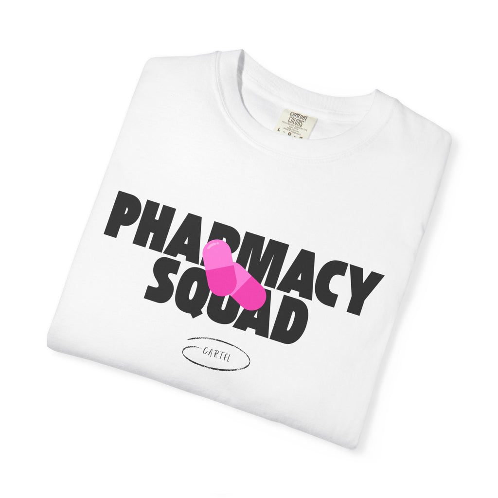 Pharmacy Squad T-Shirt — Cute Pink Pill Graphic Medical Team Tee